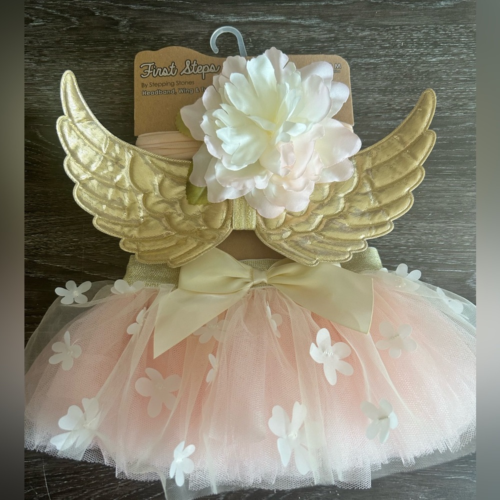 Angel wings and Tutu set - Milestone Picture Outfit